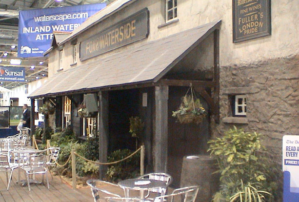 Full size pub as indoor exhibition stand
